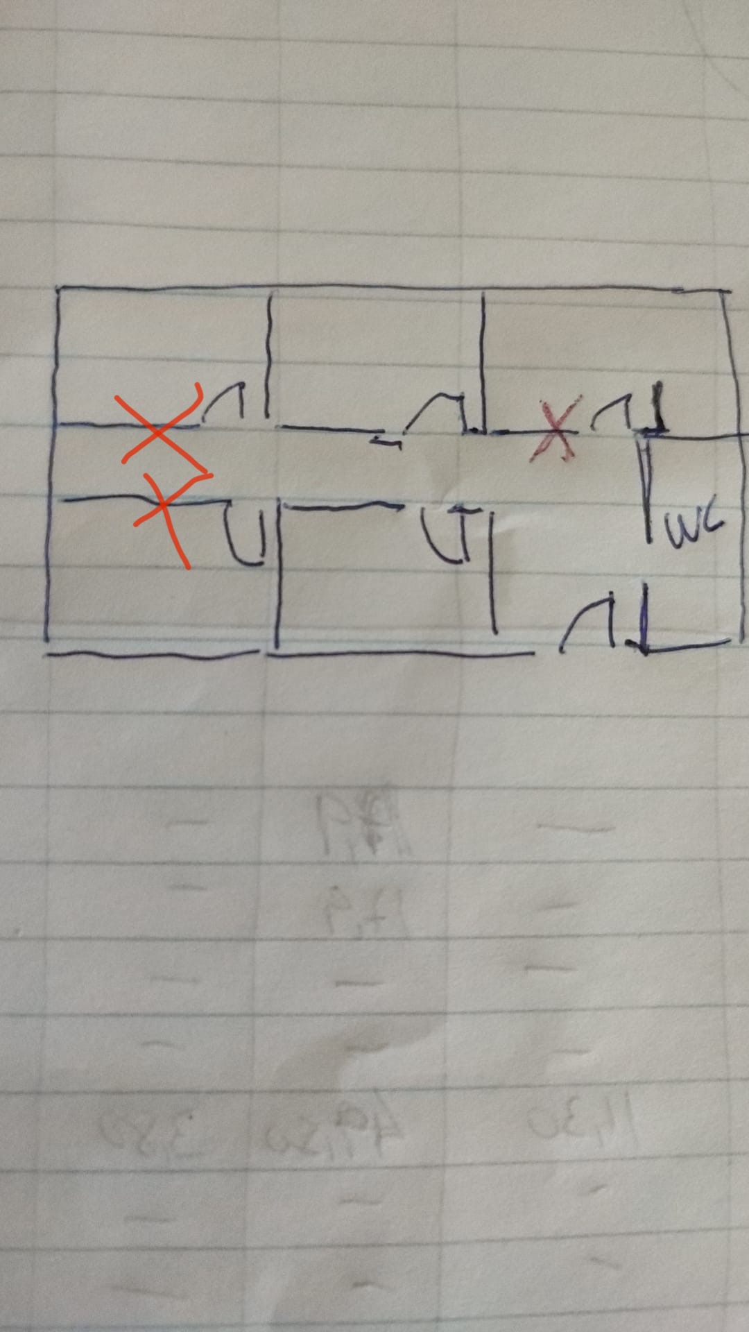 Plan 2.Sal før renovation