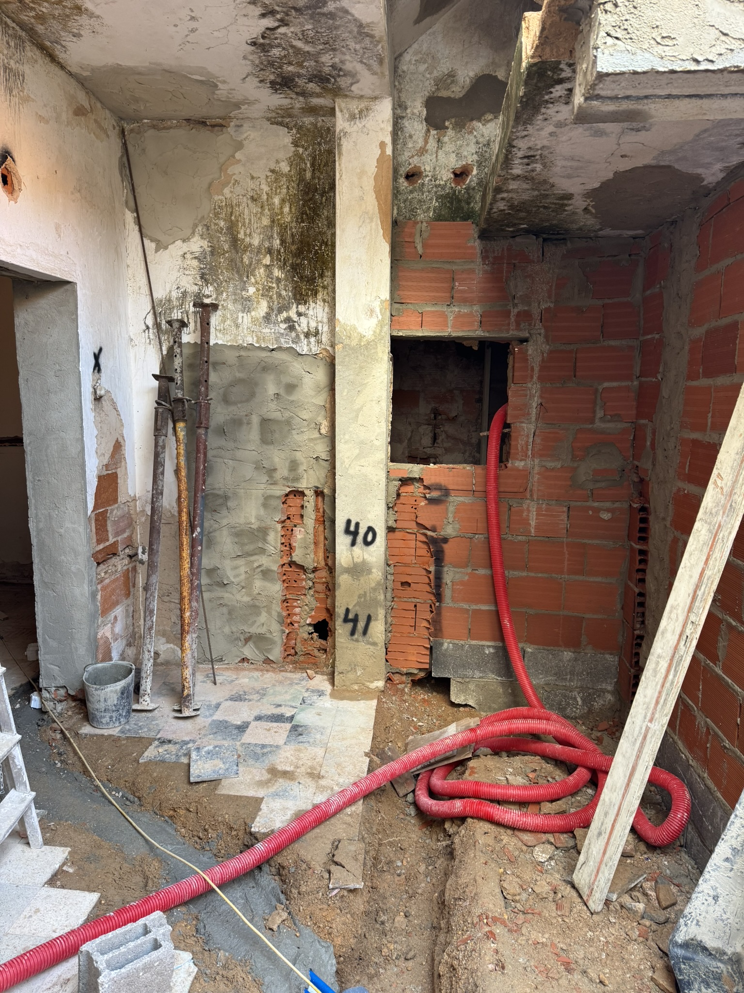 Temporary pipe for washing