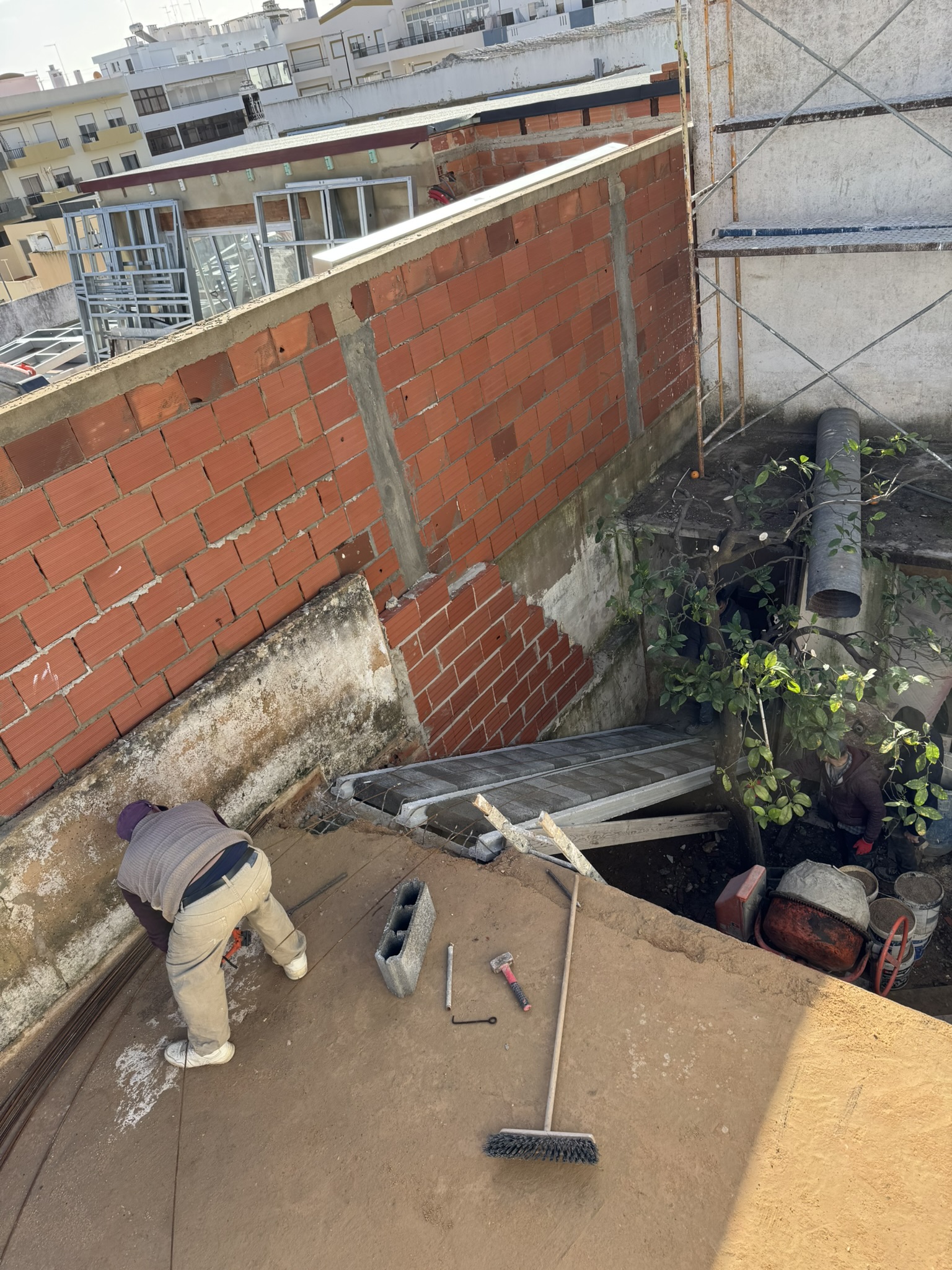 New courtyard stairs foundation
