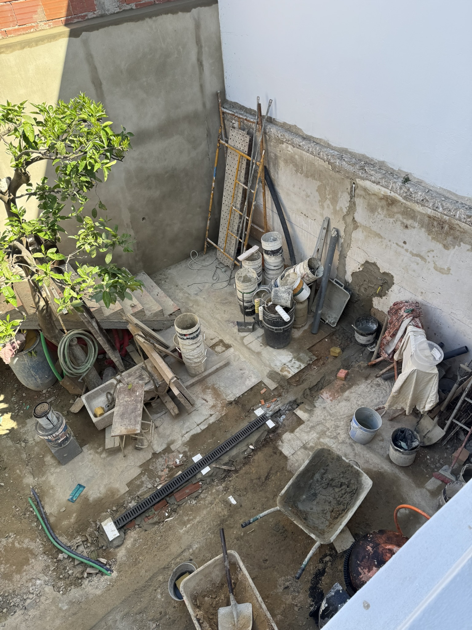 South wall water and drainage