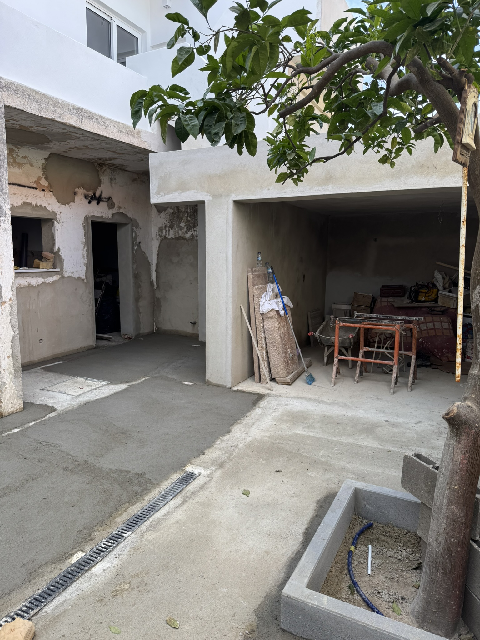 Courtyard towards north-west