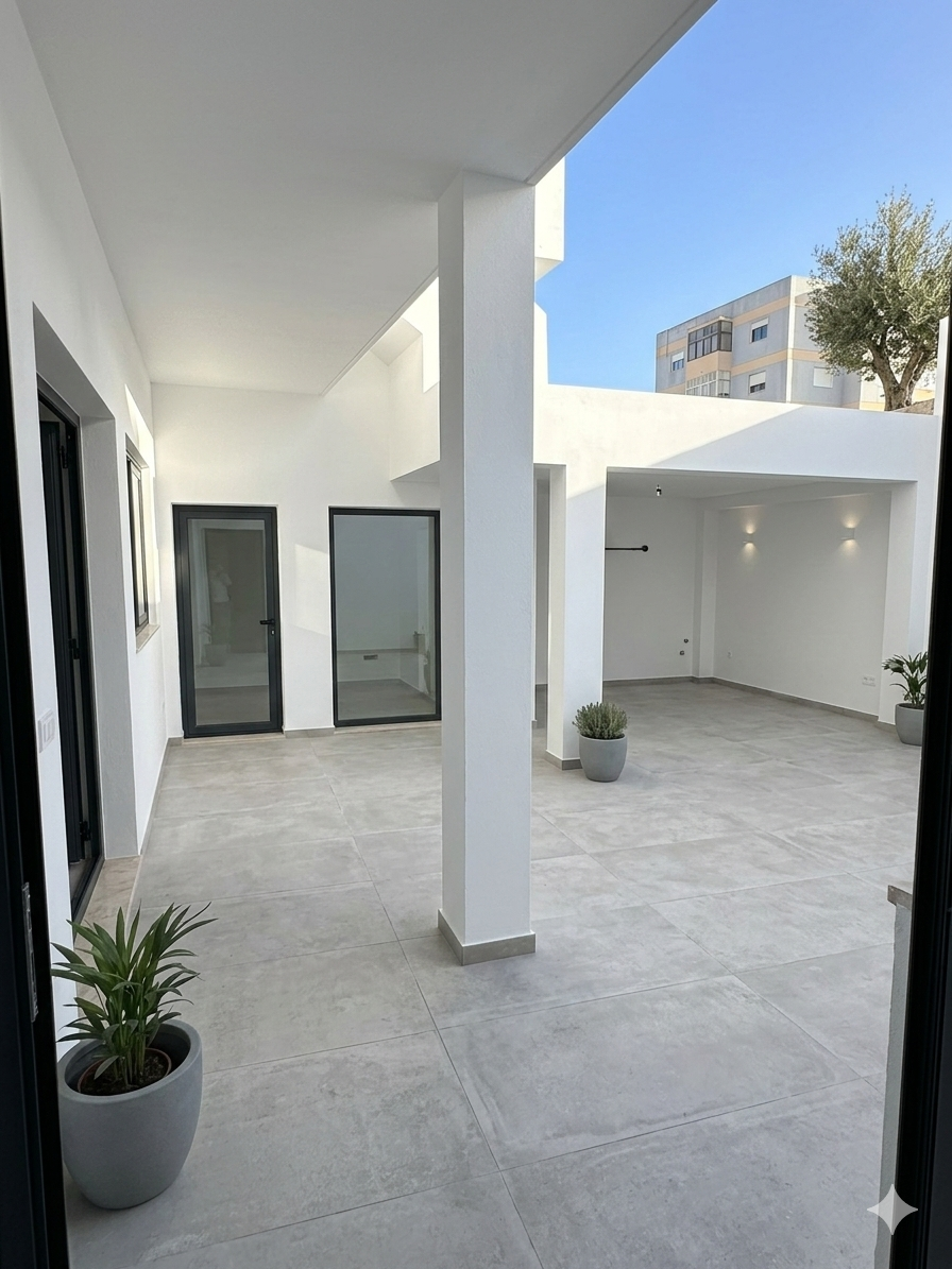 Courtyard tile samples (light grey)